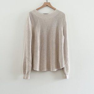 GAP Size L Tall Cream/Tan Sweater